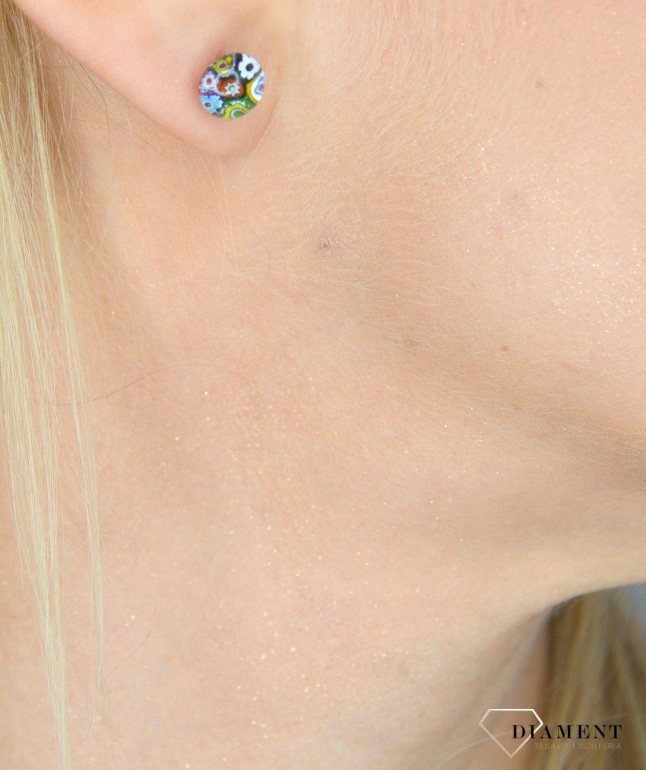 Kolczyki szkło weneckie z motywem kwiatów Murano 12.jpg